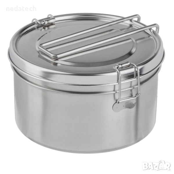 Кутия за храна от неръждаема стомана, 3 отделения, 1 л., снимка 1