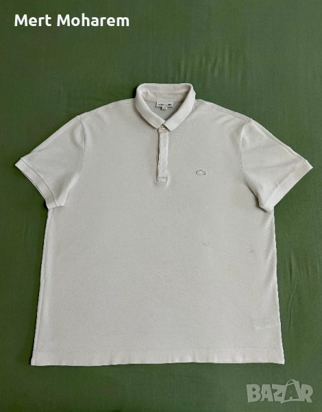 Тениска Lacoste Polo бяла, размер XXL, като ново, снимка 1