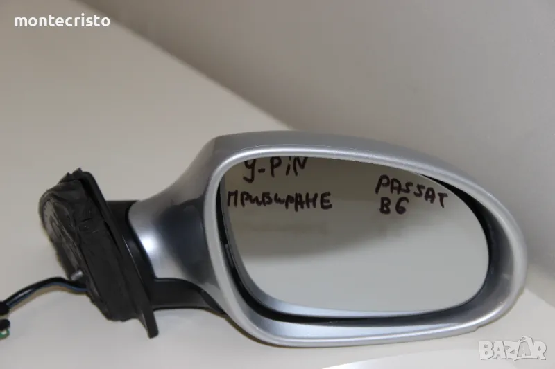 Дясно електрическо огледало VW Passat B6 (2005-2011г.) 9 пина / прибиране прибиращо подсветка, снимка 1