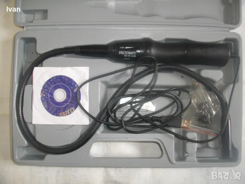 НОВ НЕМСКИ ЕНДОСКОП ИНСПЕКЦИОНЕН ЕНДОСКОПСКА КАМЕРА С USB ПЪЛЕН КОМПЛЕКТ VOLTCRAFT BS-10USB, снимка 1