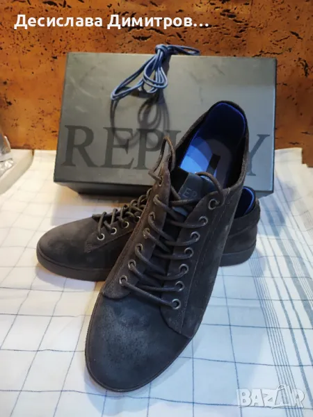 Оригинални нови мъжки обувки REPLAY велур/неопрен размер 44, снимка 1