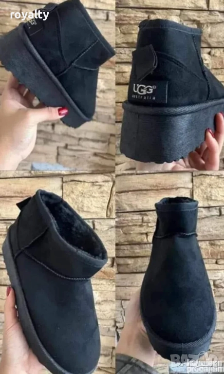 UGG Черни Дамски Зимни Боти 36-40 Номер , снимка 1