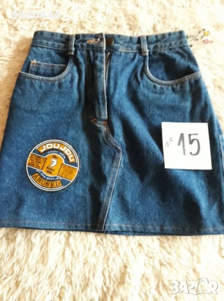 Дамски къси дънкови поли №15, снимка 1