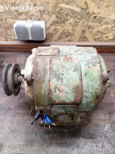 Трифазен двигател 1kw. 1410об. Съветски, снимка 1