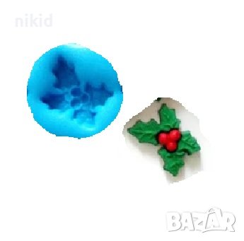 мини имел коледна звезда силиконов молд форма фондан декор, снимка 1