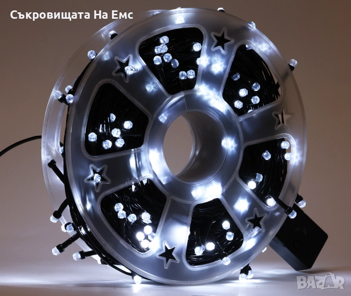 5️⃣0️⃣ МЕТРА Коледни LED Лампи Бяла Светлина 8режима на светене, снимка 1