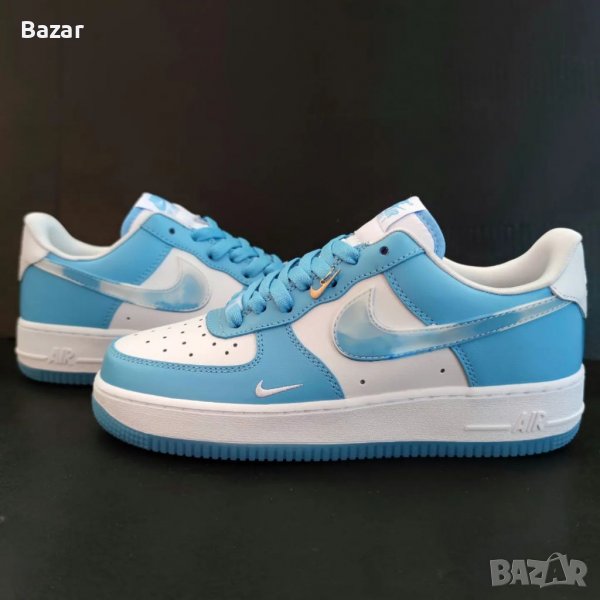 Nike Air Force 1 Nail Art Нови Оригинални Обувки Маратонки Размер 39 Кецове Номер 24.5см Дамски Сини, снимка 1