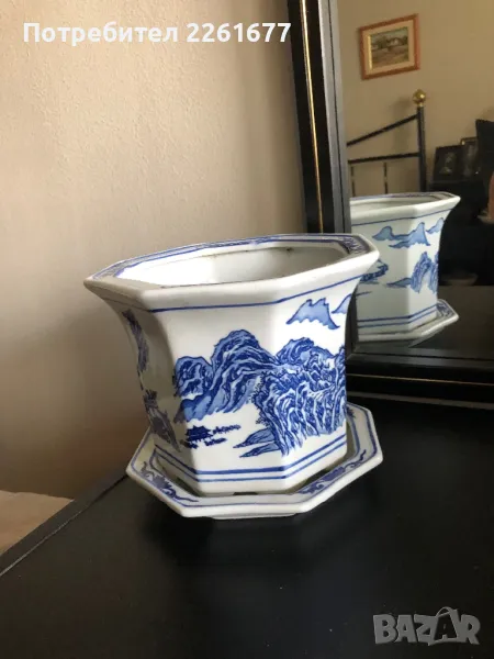 Порцеланова саксия, снимка 1