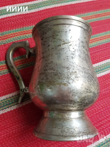 Посребрена халба чаша, снимка 4 - Антикварни и старинни предмети - 52882557