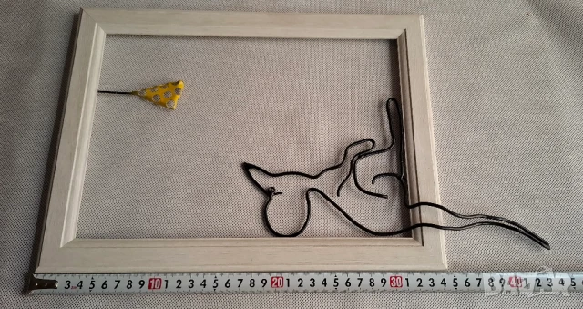 Арт декорация "Мишка и сиренце" – Авторска Изработка, снимка 4 - Декорация за дома - 51133054