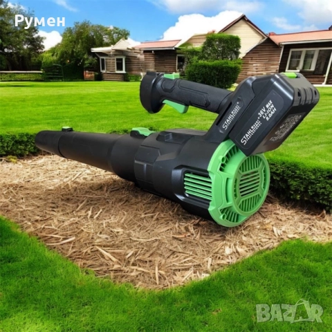 Акумулаторна въздуходувка STAHLMAYER  36v-8Ah. Духалка за листа ,  2 батерии и зарядно, снимка 9 - Други инструменти - 52117152