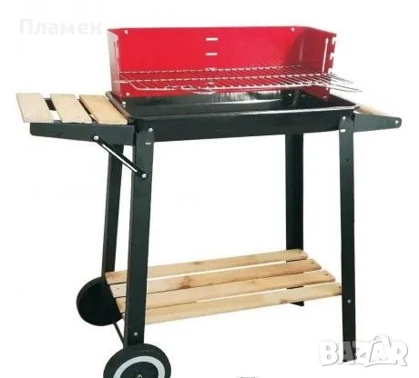 Скара, грил, барбекю на дървени въглища с поставкa дръжка и колелца. 65 лв., снимка 6 - Барбекюта - 50399397