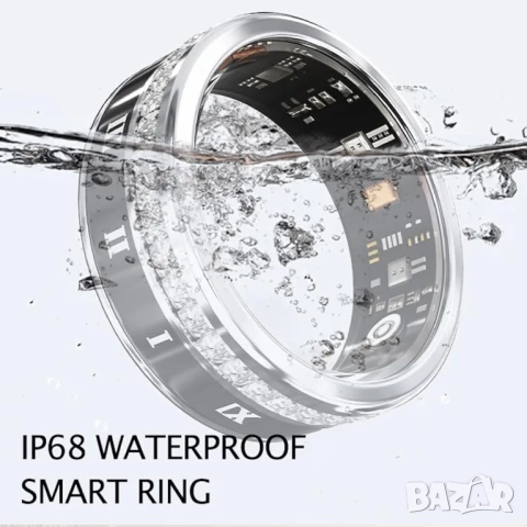 Нов проверен смарт пръстен за жени, фитнес диамантено проследяване на активността, пулсомер..., снимка 6 - Пръстени - 52446286