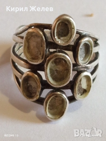 Винтидж стил арт сребърен пръстен майсторска изработка 54208, снимка 8 - Пръстени - 53762879