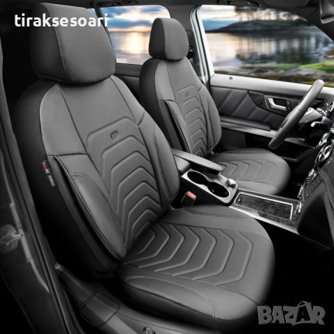 Луксозна тапицерия OTOM Core Design черна със сив шев – универсален комплект, снимка 5 - Аксесоари и консумативи - 53625111