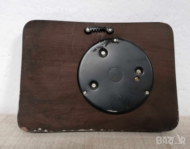 Стилен винтидж барометър с вграден термометър, изработен от дърво и метал с медни елементи., снимка 6 - Декорация за дома - 52341525