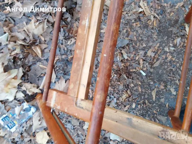 Страхотен дървен сгъваем стол , снимка 2 - Антикварни и старинни предмети - 47927245