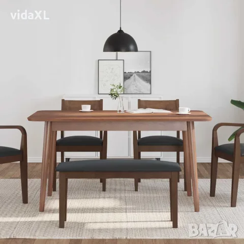 vidaXL Пейка 90 см Кафява масивна дървесина Гума, снимка 3 - Дивани и мека мебел - 56148863