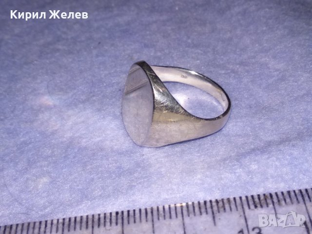 АРИСТОКРАТИЧЕН МАСИВЕН СРЕБЪРЕН ПРЪСТЕН ПОЛИРАНО до ОГЛЕДАЛЕН БЛЯСЪК СРЕБРО 925 РЪЧНА РАБОТА 38744, снимка 10 - Пръстени - 41741231