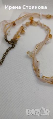 Колие с естествен цвят на орхидея. Дължината е максимално 30 см, цвета е с размери 5/5,5 см., снимка 15 - Колиета, медальони, синджири - 51093150