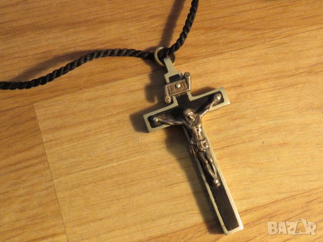 Стар  бронзов кръст разпятие от Божи гроб, разпятие Христово - внос от Израел, Йерусалим, снимка 2 - Антикварни и старинни предмети - 34453751