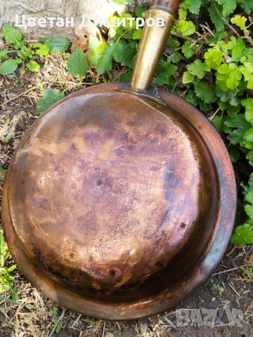 Антикварен меден нагревател за легло, снимка 3 - Антикварни и старинни предмети - 52052856