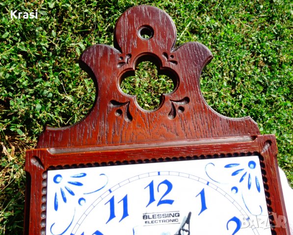 Blessing немски стенен часовник,рисуван Delft. , снимка 5 - Антикварни и старинни предмети - 34166593