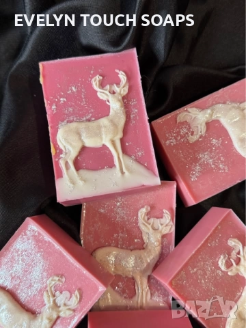 Коледен сапун със аромат захарно бастунче🍭🍭🍭, снимка 4 - Козметика за тяло - 52807202