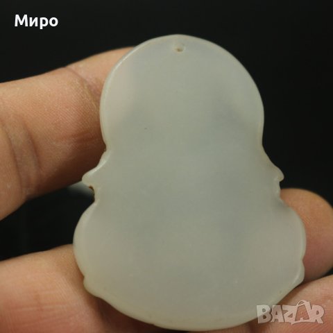 ЕСТЕСТВЕН НЕФРИТ С ИЗОБРАЖЕНИЕ НА АЗИАТСКА БОГИНЯ МЕДАЛЬОН ВИСУЛКА БУДА , снимка 9 - Антикварни и старинни предмети - 40512053