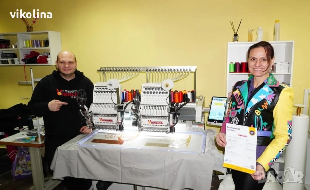Двуглава машина за Бродерия 500мм х 400 мм със сертификат и патент
