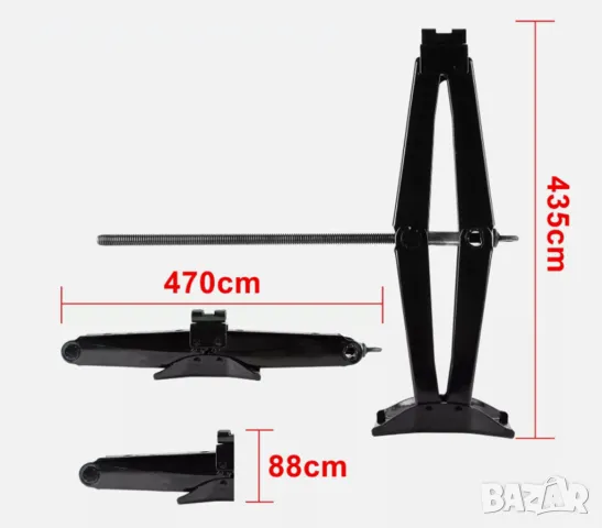 Крик Автомобилен/Механичен тип жаба - 2000 kg., снимка 4 - Аксесоари и консумативи - 49535195