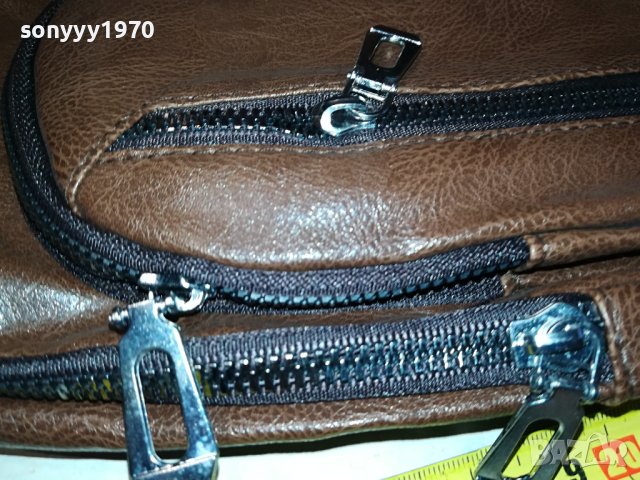 КАФЯВА КОЖЕНА ЧАНТА 2508230828, снимка 6 - Чанти - 41960481