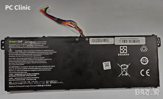 Батерия за Acer AC14B18J Aspire 311 ES1 512 ES1 520 ES1 521 E3 V3 Chromebook 11 13 TravelMate B115, снимка 1