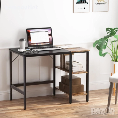 ПРОМОЦИЯ Бюро с рафтове за съхранение - 100 см, метална конструкция и ПДЧ плот CXYM-PB001A-100, снимка 3 - Бюра - 52710292