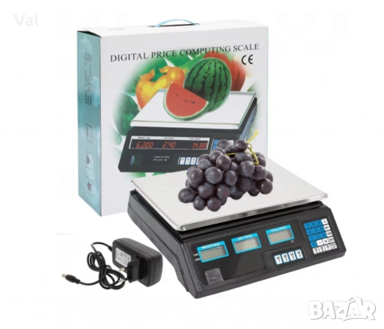 Електронен кантар с капацитет 40 кг и вградена батерия, снимка 2 - Везни - 53849846