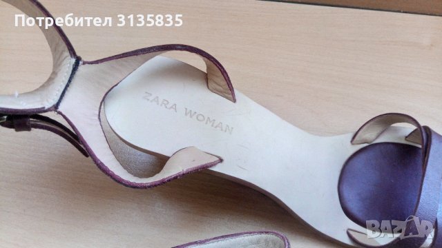 Дамски сандали Zara, естествена кожа, снимка 6 - Сандали - 41578022