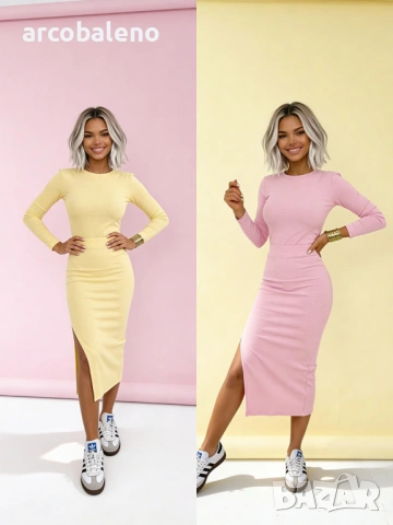 Дамски комплект от миди пола и блуза Paola, 2цвята 