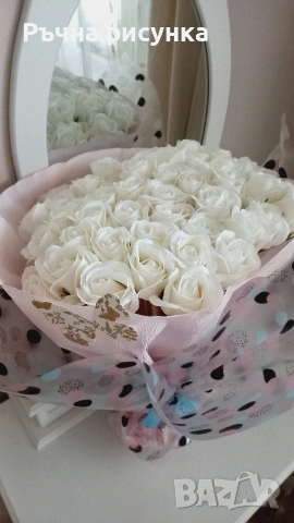 Големи букети,различни цени ,51рози,21рози,23рози, снимка 15 - Декорация за дома - 49894439