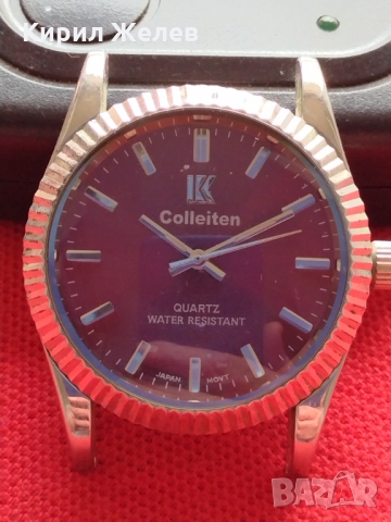 Луксозен мъжки часовник COLLEITEN QUARTZ WATER RESIST много красив стилен - 23474