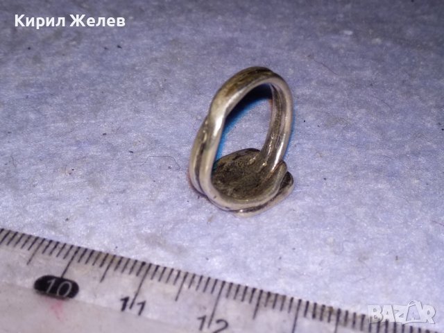 КРАСИВ АРТ НУВО СРЕБЪРЕН ПРЪСТЕН ВИСОКА ПРОБА СРЕБРО Стара ИЗЯЩНА РЪЧНА МАЙСТОРСКА ИЗРАБОТКА 38536, снимка 9 - Антикварни и старинни предмети - 41450892