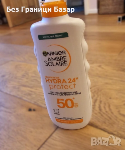 Нов SPF50+ Слънцезащитен лосион 400ml Водоустойчив Невидим финиш Garnier