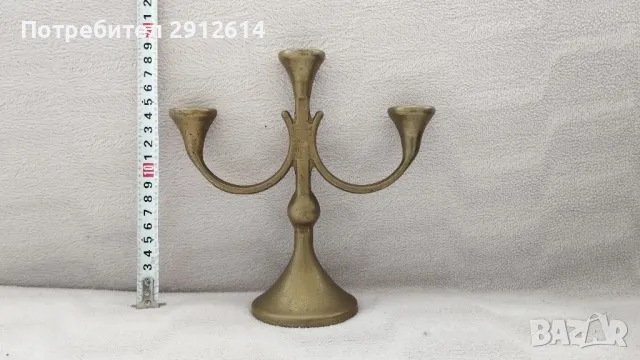 Свещник от плътен Бронз 