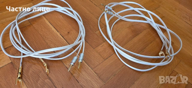 Продавам висококачествен професионален кабел за тонколони QED. Комплект 2 кабела по 3.5 метра.