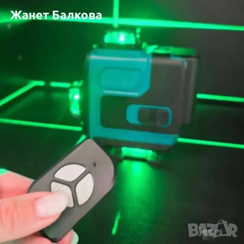 Самонивелиращ Лазерен Нивелир 4D с 16 Линии, Зелен Лазер, Тринога и Куфар, снимка 4 - Измервателни инструменти - 50534879