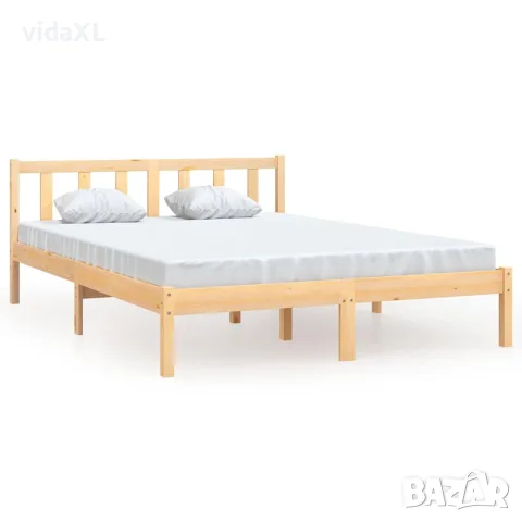 vidaXL Рамка за легло, бор масив, 160х200 см