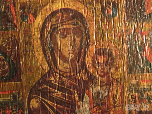 † Стара православна ръчно рисувана икона Житие на Дева Мария, Света Богородица , снимка 1 - Икони - 35745184