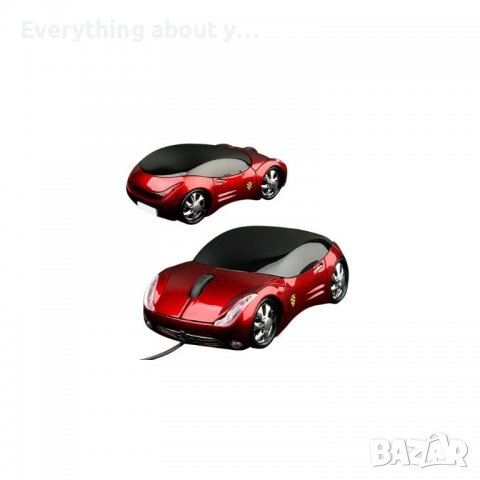 Мишка под формата на кола ферари - Синя и червена, снимка 5 - Клавиатури и мишки - 39004364