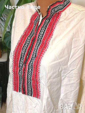 Автентична Старинна Копринена Риза Рокля от Народна Носия Естествена Коприна