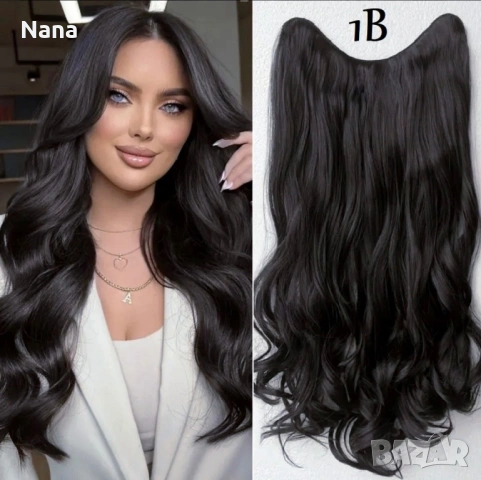 Черни треси екстеншън 21€, снимка 5 - Аксесоари за коса - 53711911