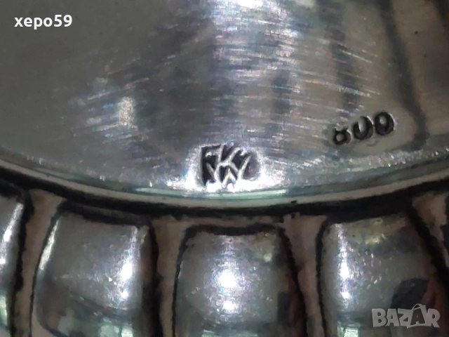 RRR Много рядка сребърна кана/ 19 век/сребро, злато, чаша, снимка 18 - Аксесоари за кухня - 52315451